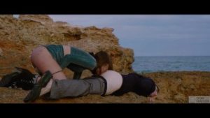 Italian babe Silvia Soprano worships her dominant’s ass and feet as they walk along the sea